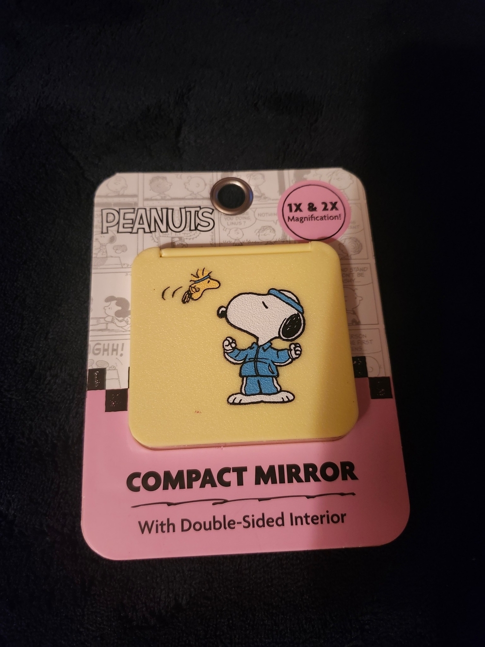 Peanuts Yellow & Blue Snoopy and Woodstock Compact Mirror